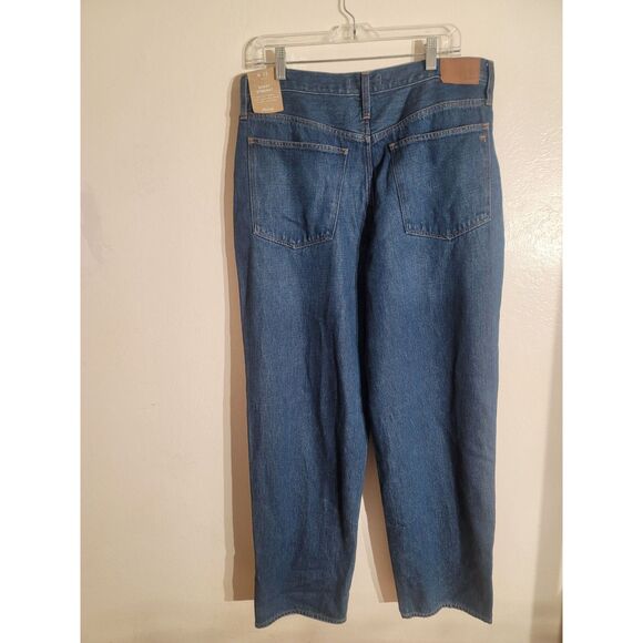 NWT Madewell Women's Baggy Straight Jeans Size 31 Indigo NH643 Y2K Cotton Hemp - Picture 6 of 7